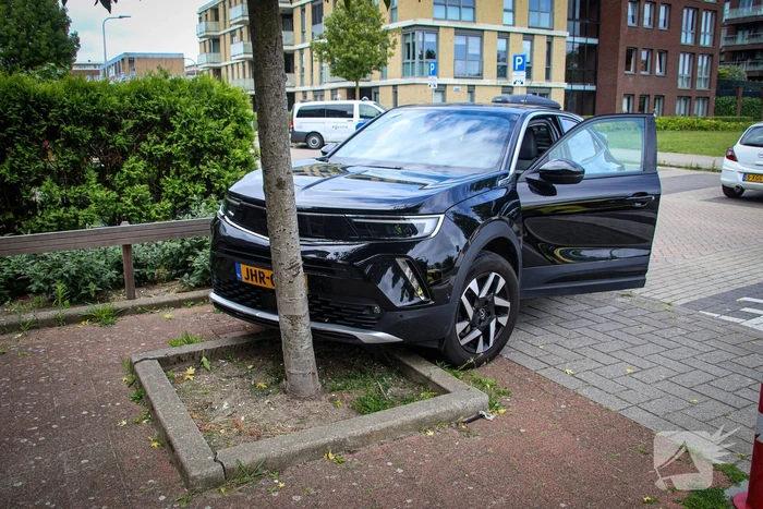 Automobilist botst tegen verkeersbord