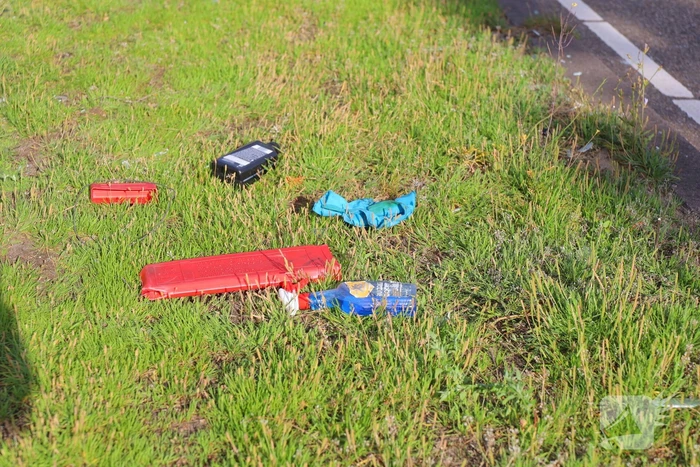 Auto kantelt na eenzijdig ongeval