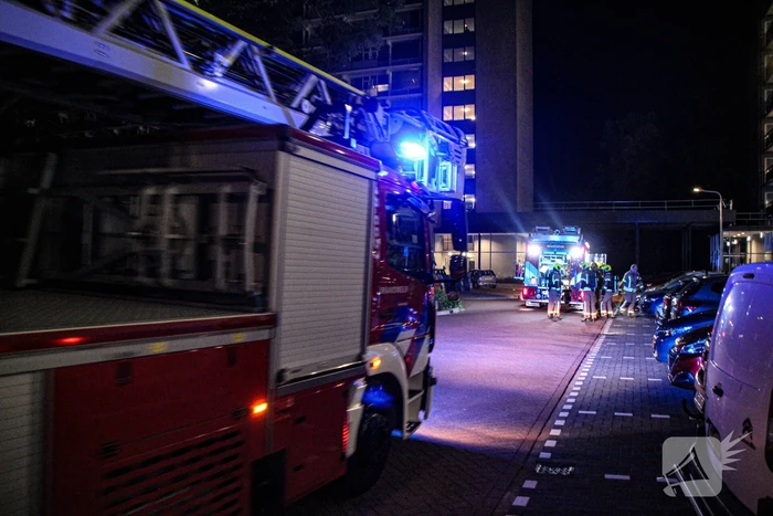 Brand in kelderboxen veroorzaakt flinke rookontwikkeling