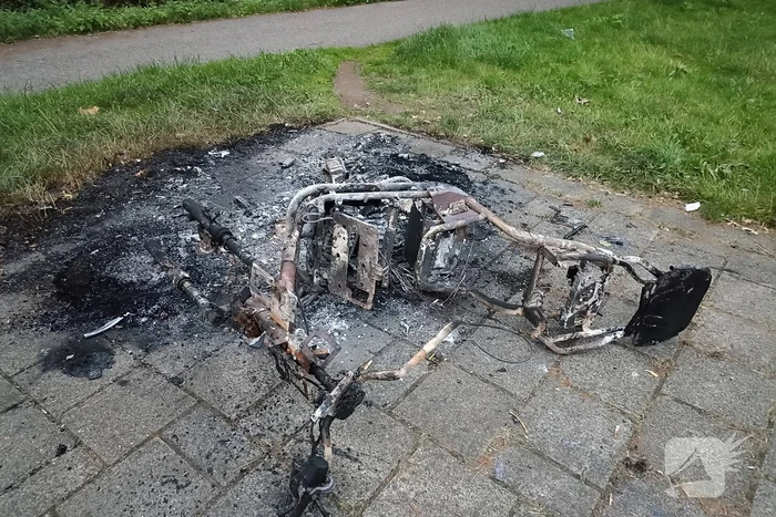 Brandweer niet ingezet bij scooterbrand