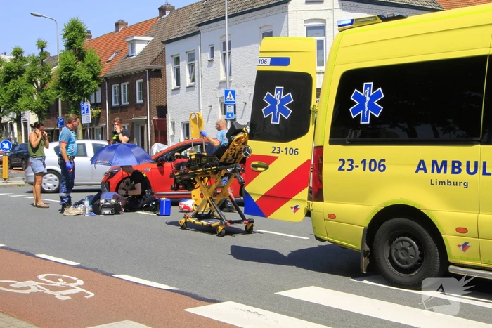 Ongeval tussen auto en motor met gewonde