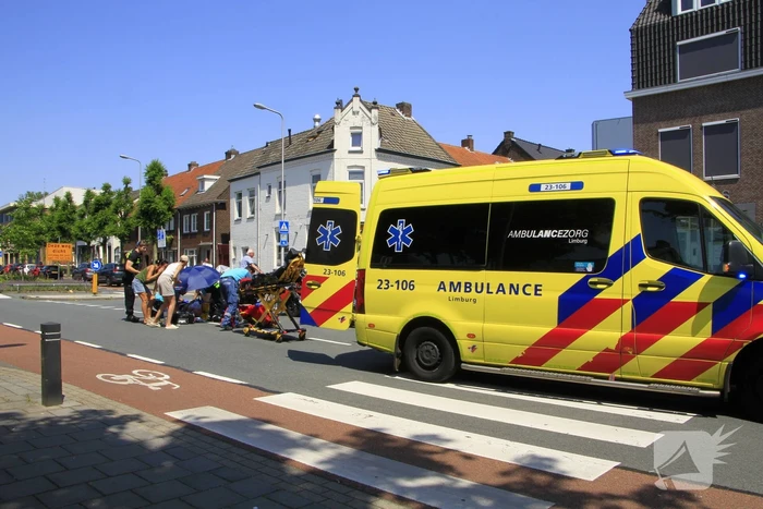 Ongeval tussen auto en motor met gewonde