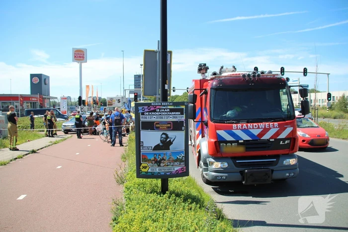 Ongeval tussen scootmobiel en fietser met gewonden