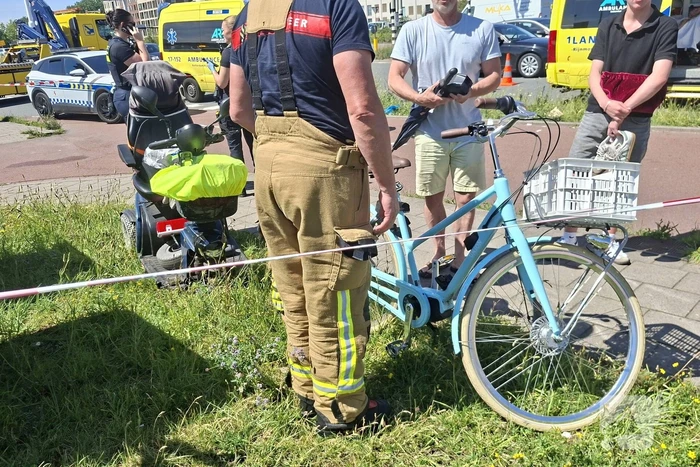 Ongeval tussen scootmobiel en fietser met gewonden