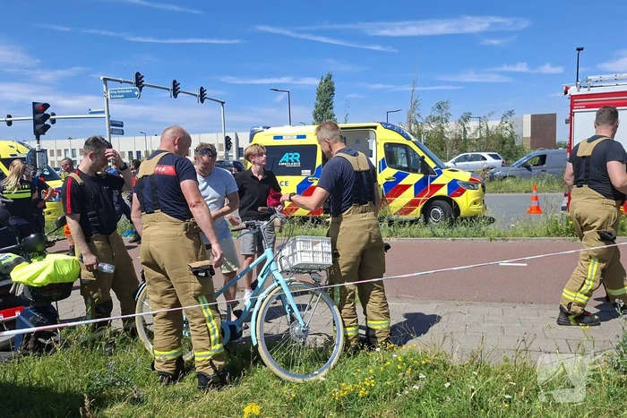 Ongeval tussen scootmobiel en fietser met gewonden