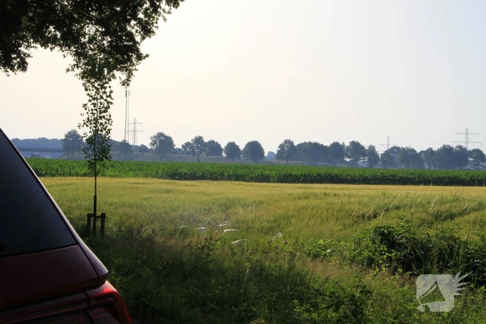 Dampende vaatjes gedumpt langs de weg
