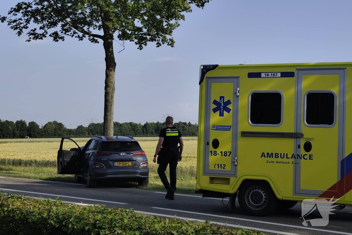 Auto knalt tegen boom langs provinciale weg