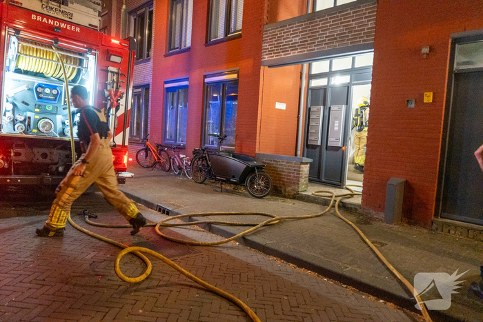 Brand in badkamer snel onder controle