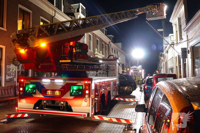 Brand op zolder van woning
