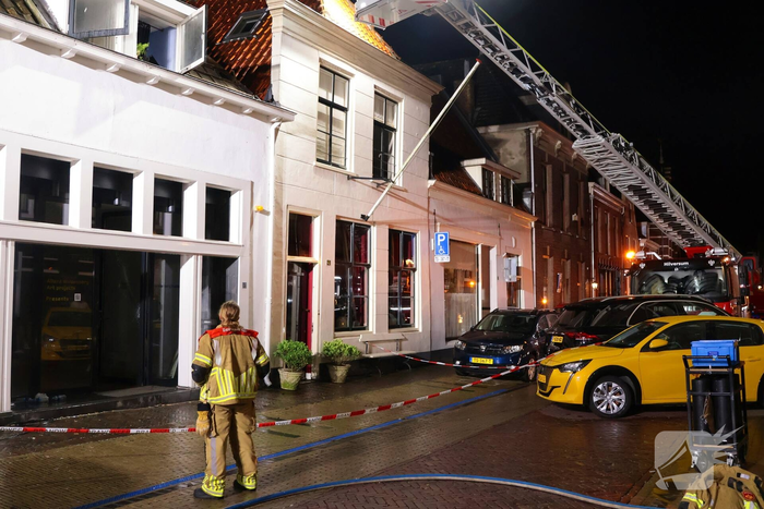 Brand op zolder van woning