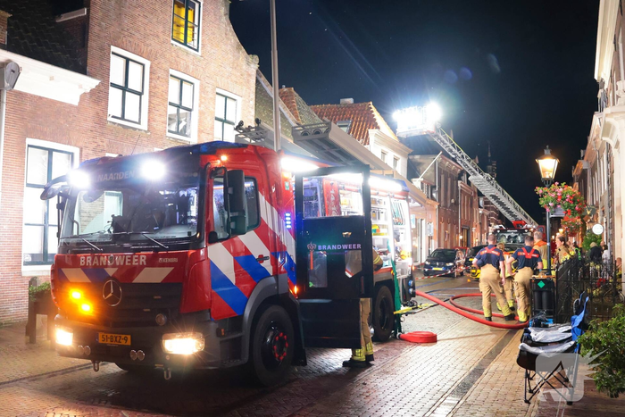 Brand op zolder van woning