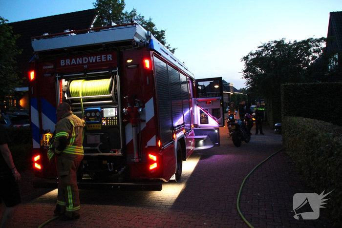 Brand in schuur snel geblust