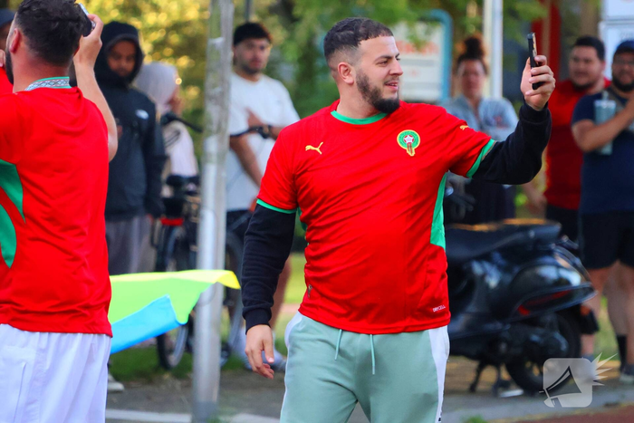 Marokkaanse supporters vieren WK-zege op Nederland