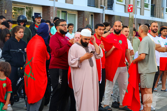 Marokkaanse supporters vieren WK-zege op Nederland