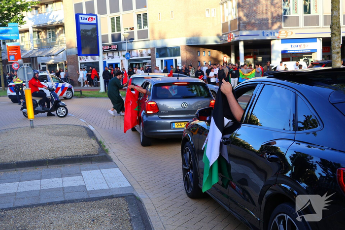 Marokkaanse supporters vieren WK-zege op Nederland