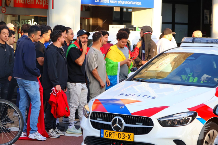 Marokkaanse supporters vieren WK-zege op Nederland