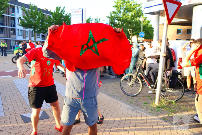 Marokkaanse supporters vieren WK-zege op Nederland
