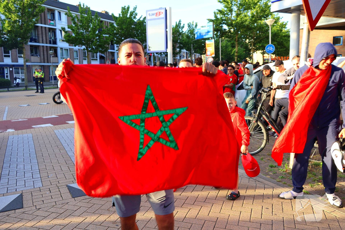 Marokkaanse supporters vieren WK-zege op Nederland