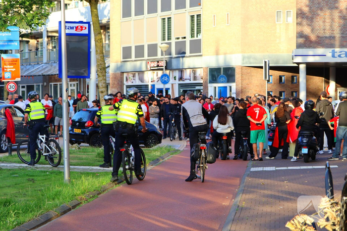 Marokkaanse supporters vieren WK-zege op Nederland