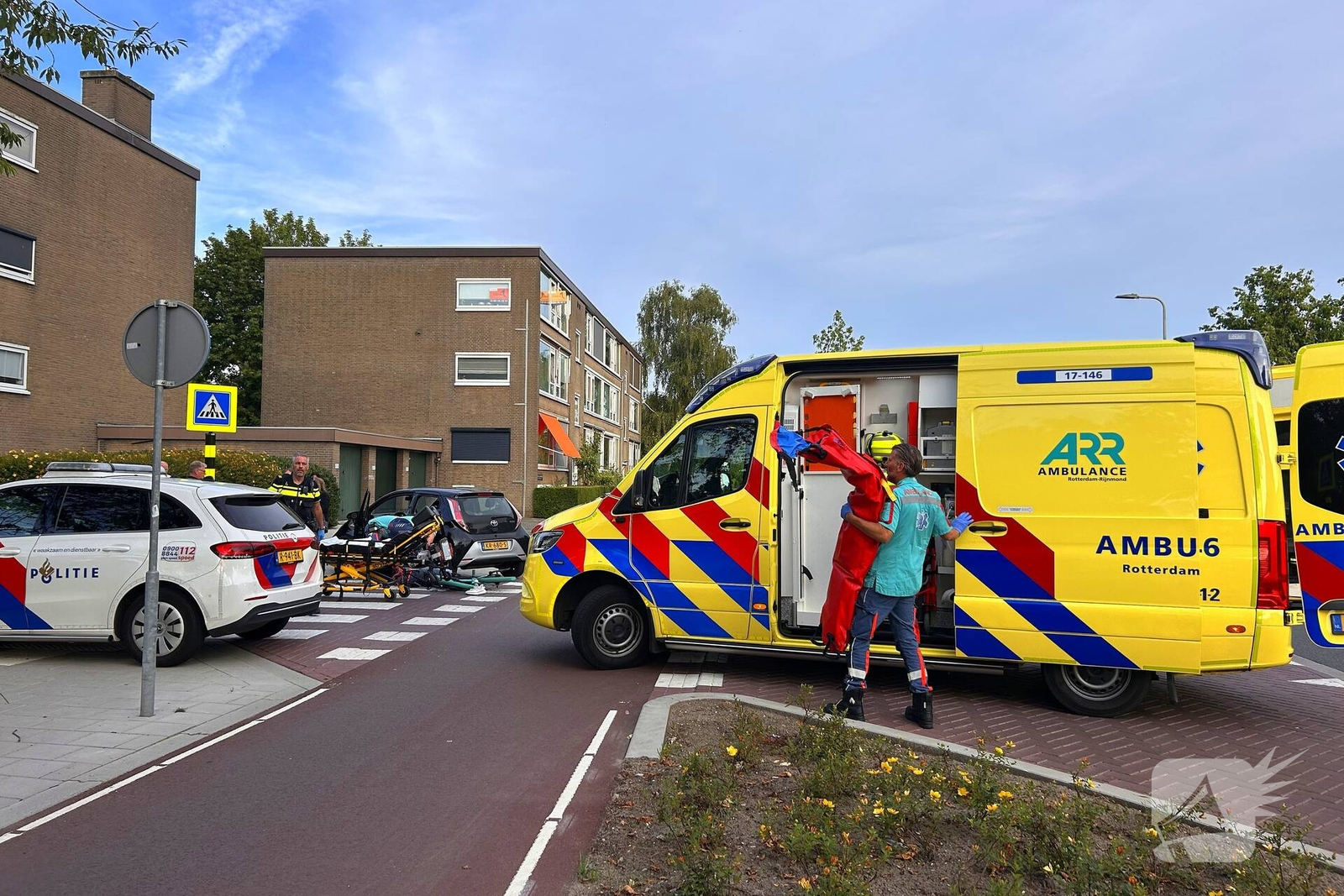 Fietser ernstig gewond bij aanrijding op kruising