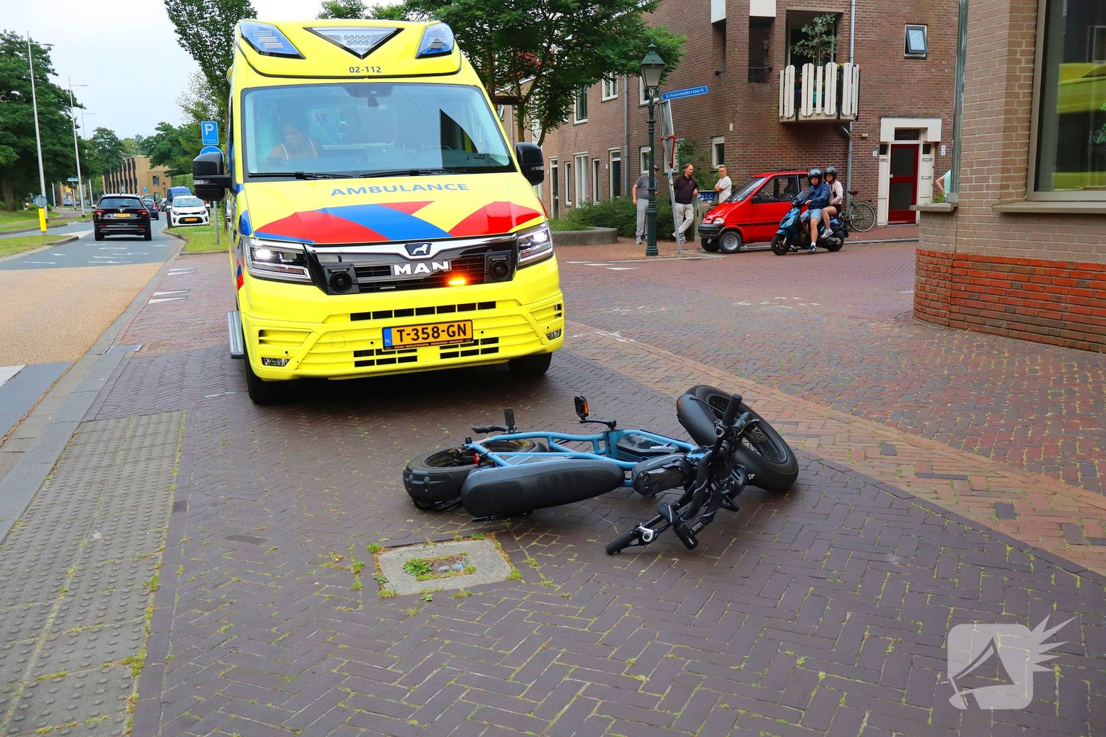 Persoon valt van fatbike
