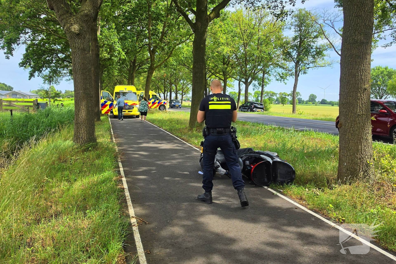 Scooterrijder gewond na harde val
