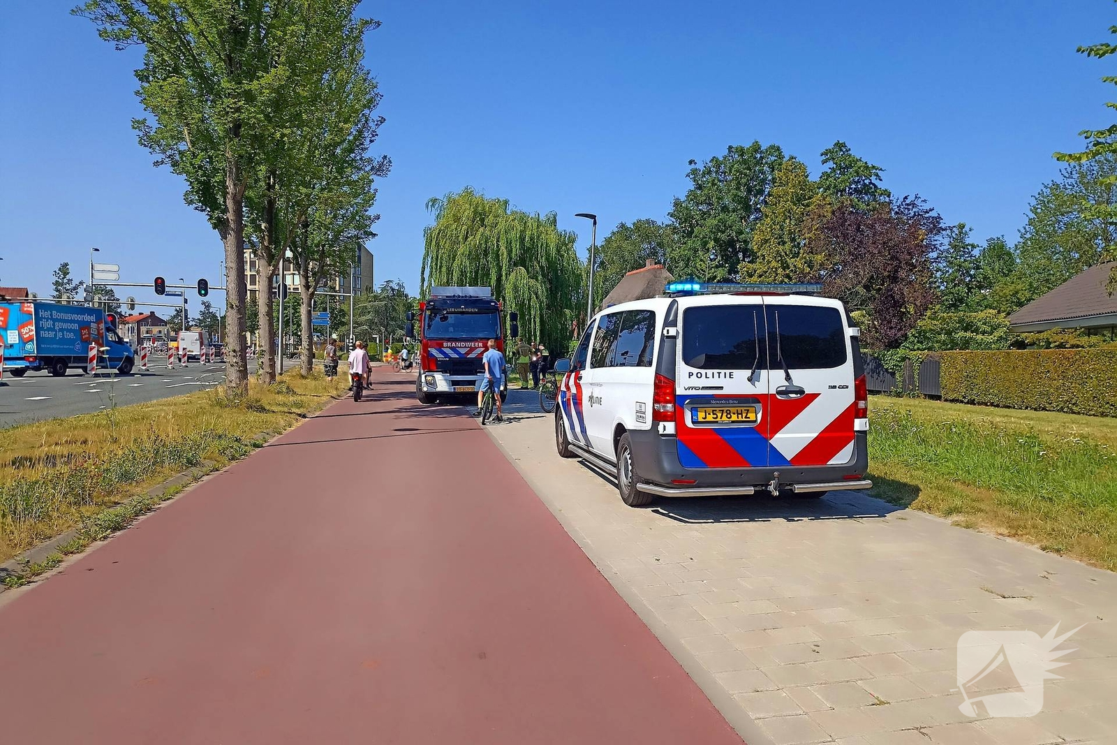 Brand in motorcompartiment bestelbus