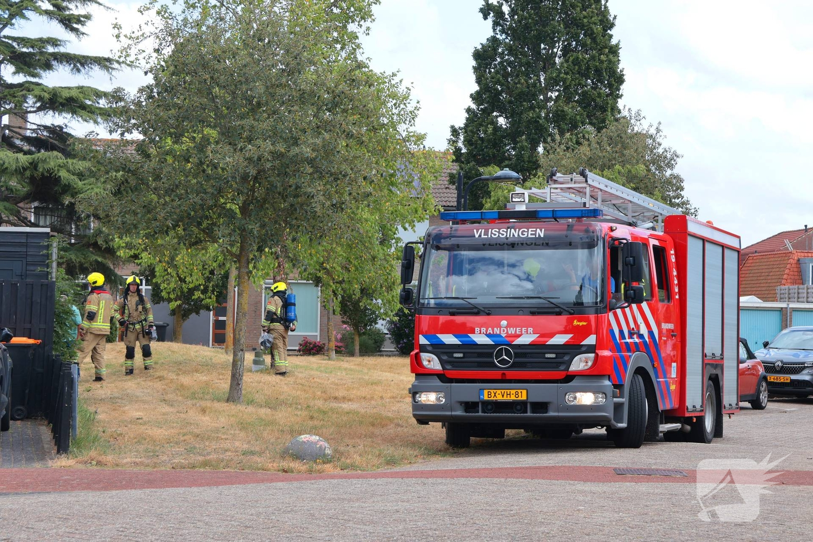 Gasfles defect in achtertuin