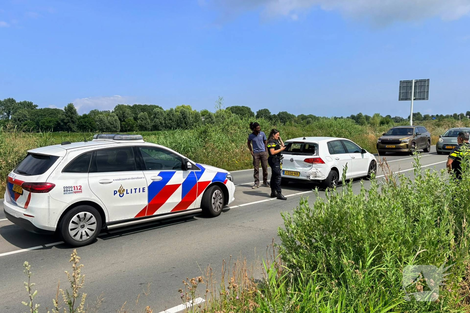 Aanrijding tussen twee voertuigen