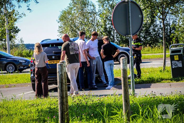 Aanrijding zonder gewonden op drukke weg