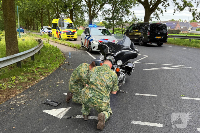 Motorrijder gewond bij aanrijding met auto