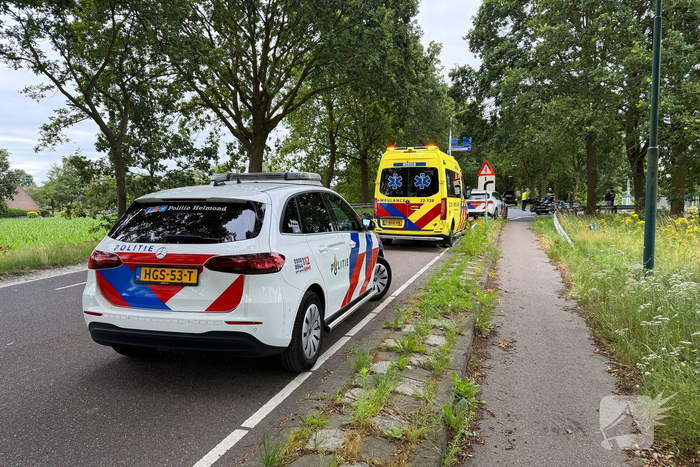 Motorrijder gewond bij aanrijding met auto