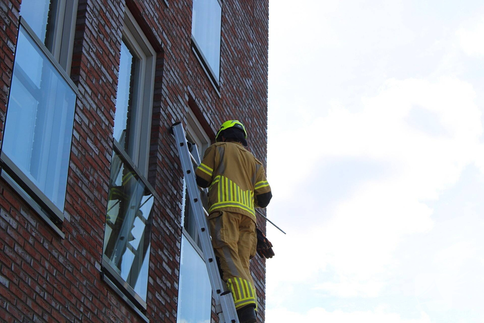 Brandweer redt vogel uit benarde positie