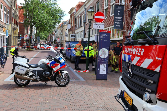 Brandweer in actie wegens gaslekkage tijdens sloopwerkzaamheden
