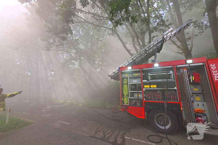 Veel rookontwikkeling bij brand in bosgebied