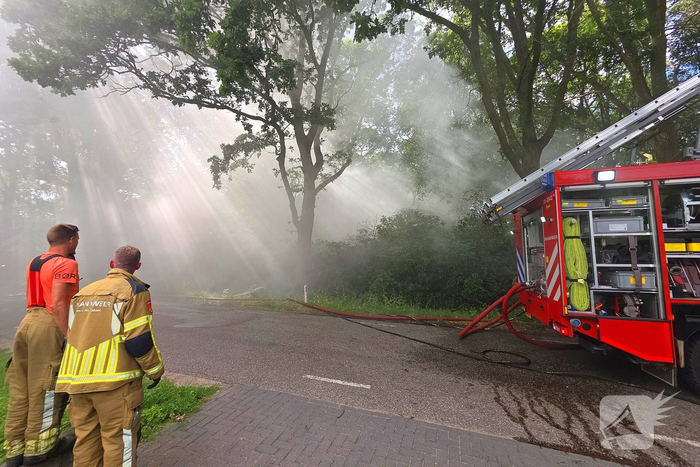 Veel rookontwikkeling bij brand in bosgebied