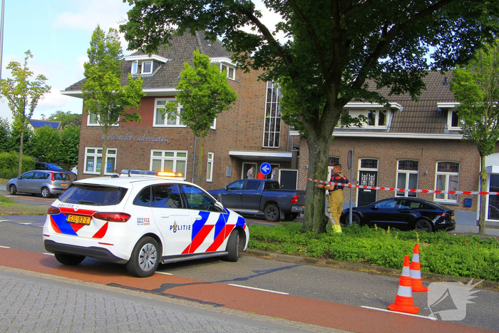 Gasleiding geraakt tijdens werkzaamheden