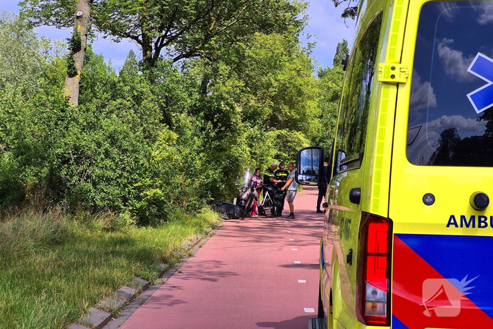 Scooter en fatbike botsen op fietspad