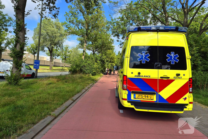 Scooter en fatbike botsen op fietspad