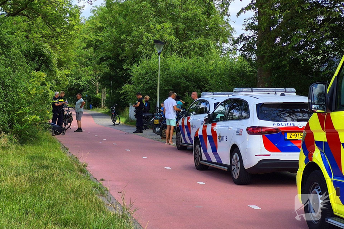 Scooter en fatbike botsen op fietspad