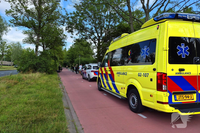 Scooter en fatbike botsen op fietspad