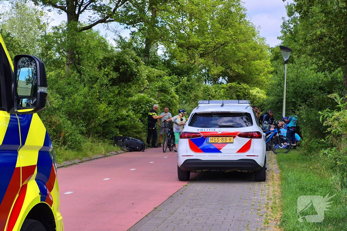 Scooter en fatbike botsen op fietspad