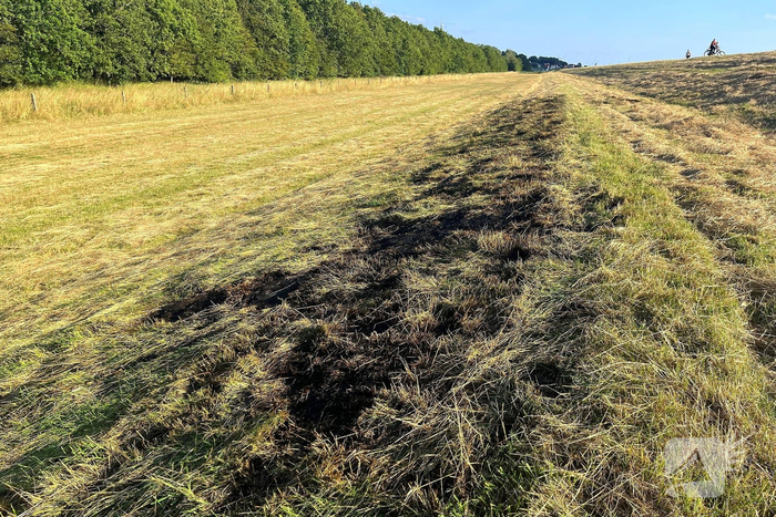 Gemaaid gras en pannetje op het vuur gedoofd