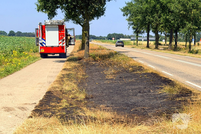 Brand in berm veroorzaakt alarmering