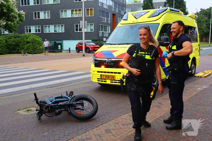 Persoon valt van fatbike