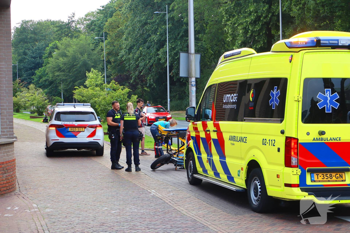 Persoon valt van fatbike