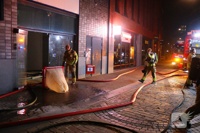 Brand in voormalig fitnessgebouw veroorzaakt rookontwikkeling