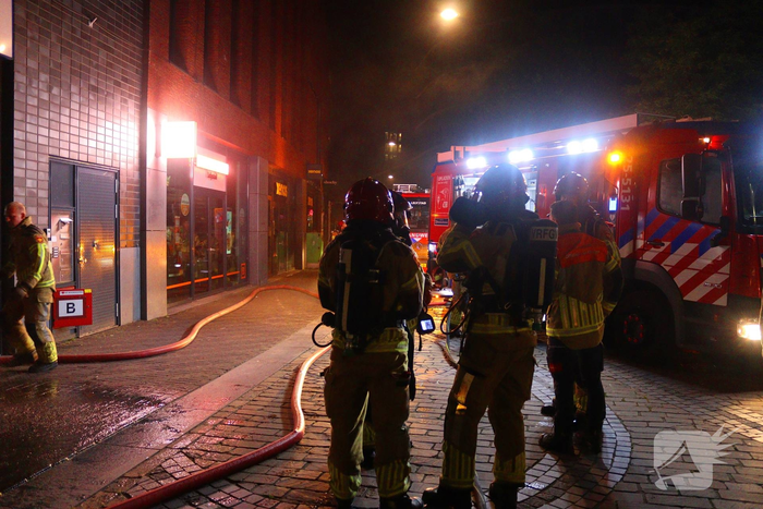 Brand in voormalig fitnessgebouw veroorzaakt rookontwikkeling