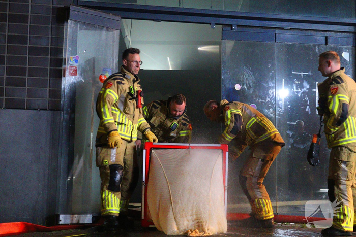 Brand in voormalig fitnessgebouw veroorzaakt rookontwikkeling