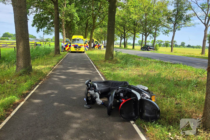 Scooterrijder gewond na harde val
